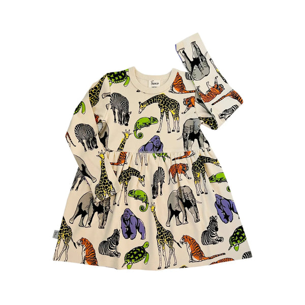 Organic Cotton Baby Dress | Safari Fauna Kids