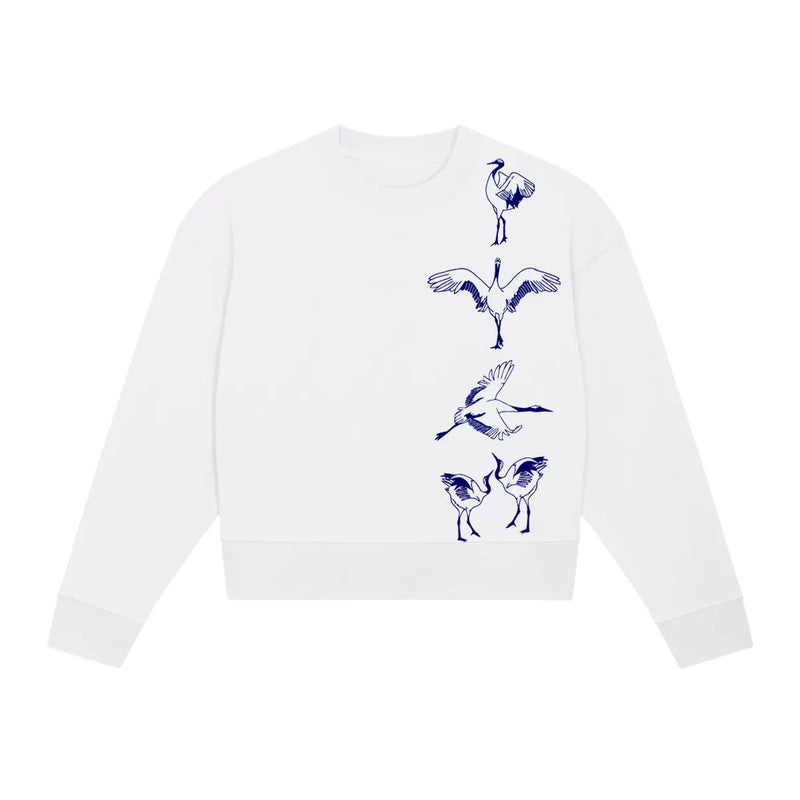 Organic Cotton Women's Cropped Sweatshirt | Crane Fauna Kids