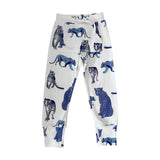 Fauna Kids Organic Cotton Slim Fit Jog Pants, High Tea Leopard Print Fauna Kids
