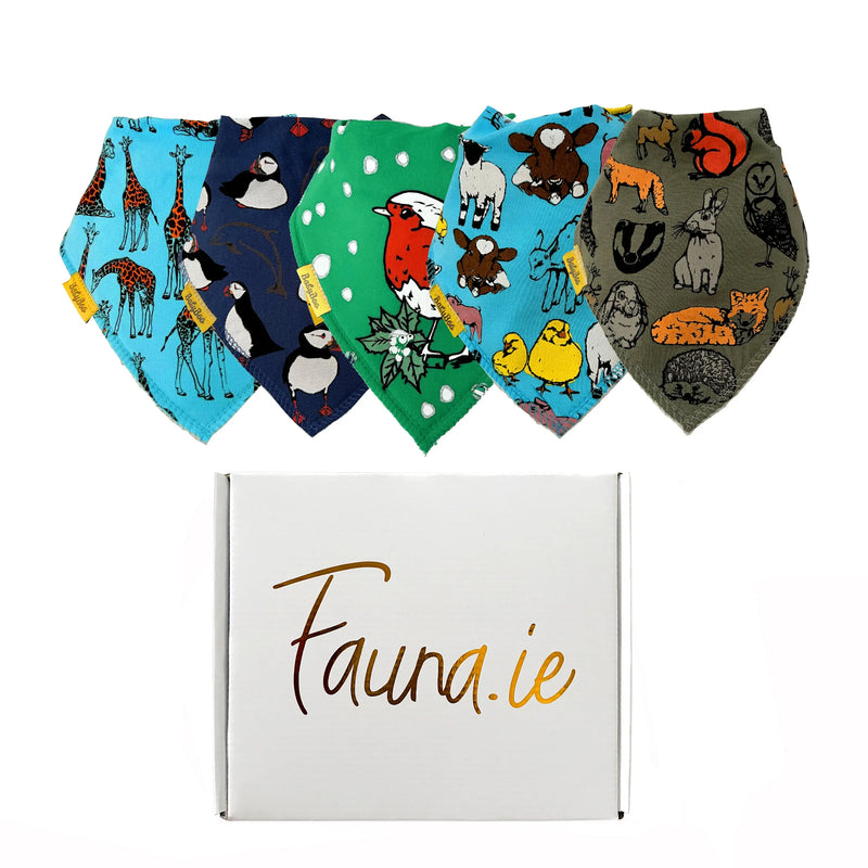 Fauna Kids X Babyboo Five Bibs Baby Gift Box - Rabbit Fauna Kids