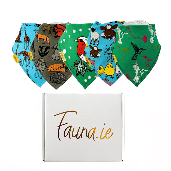 Fauna Kids X Babyboo Five Bibs Baby Gift Box | Hummingbird Fauna Kids