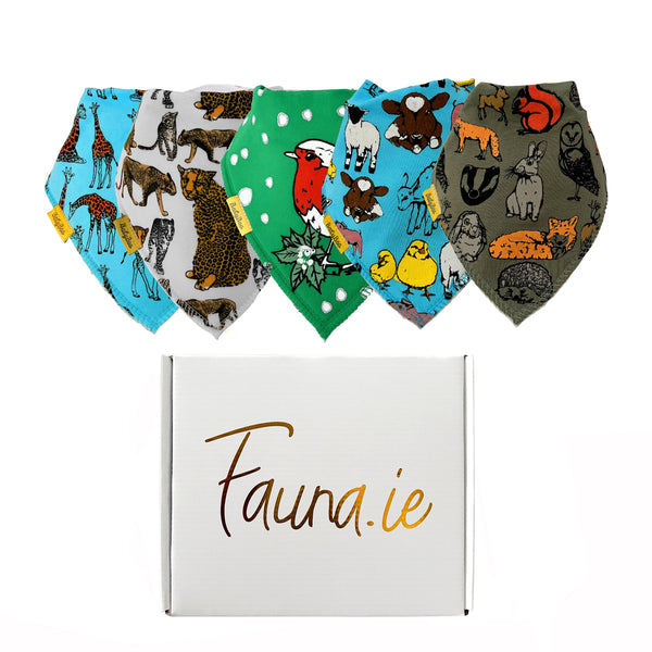 Fauna Kids X Babyboo Five Bibs Baby Gift Box | Leopard Fauna Kids