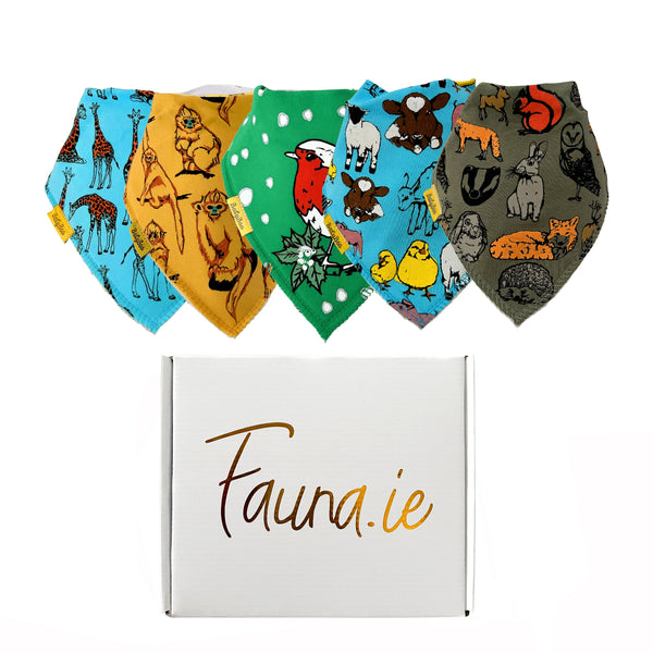 Fauna Kids X Babyboo Five Bibs Baby Gift Box | Monkey Fauna Kids