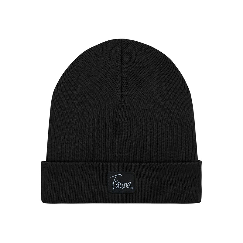 Fauna Logo Beanie Hat | Black Fauna