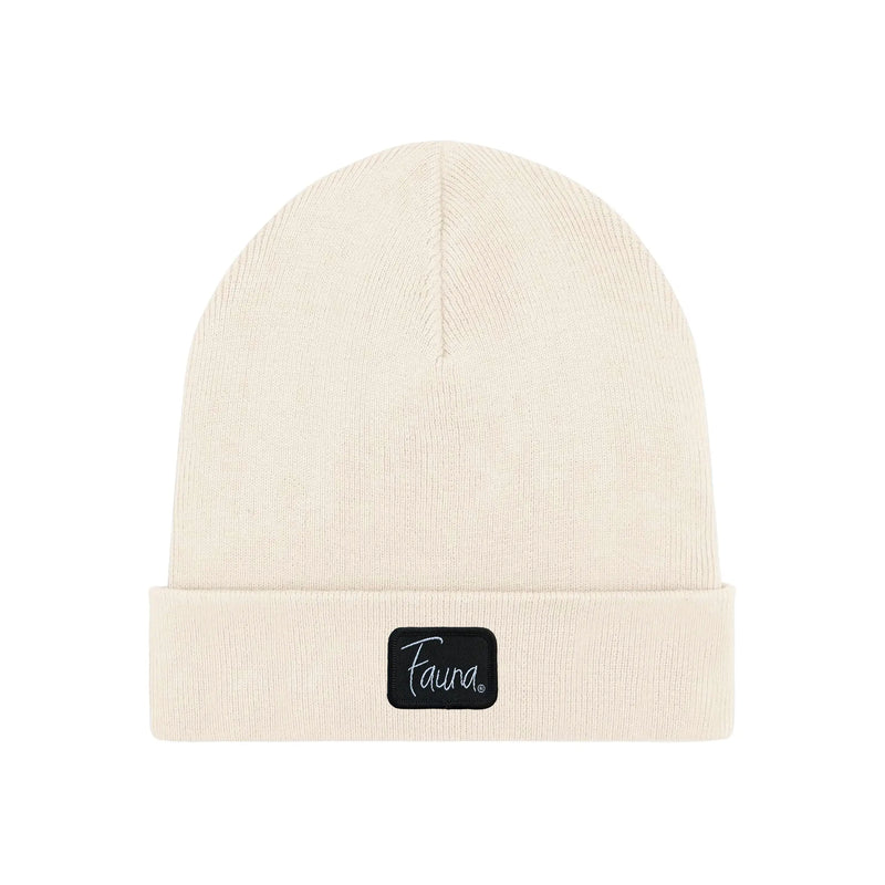 Fauna Logo Beanie Hat | Cream Fauna