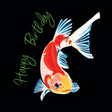 'Happy Birthday' - Koi Fish Greeting Card Fauna Kids