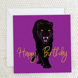 'Happy Birthday' - Panther Greeting Card Fauna Kids