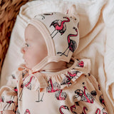 Hat For Baby, Organic Cotton with Flamingo Print Fauna