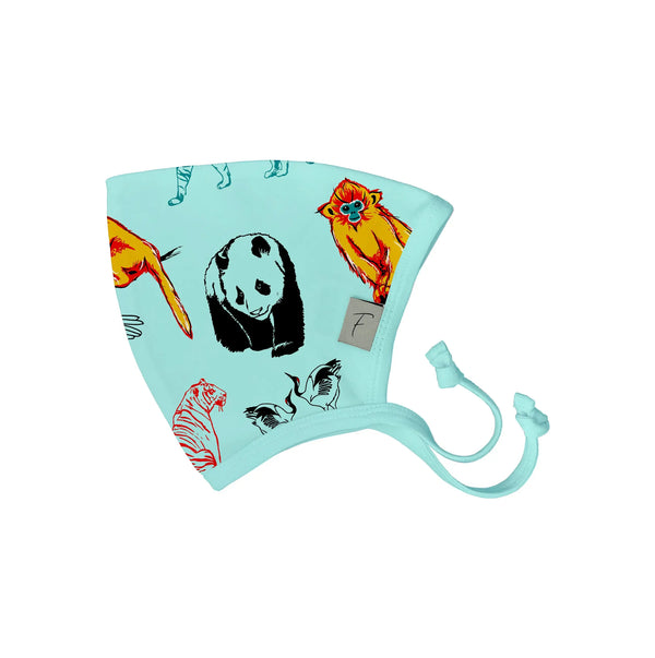 Hat For Baby, Organic Cotton with Panda & Friends Print Fauna