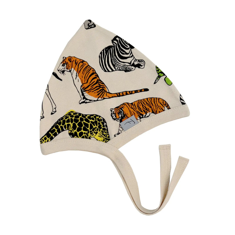 Hat For Baby, Organic Cotton with Safari Print Fauna