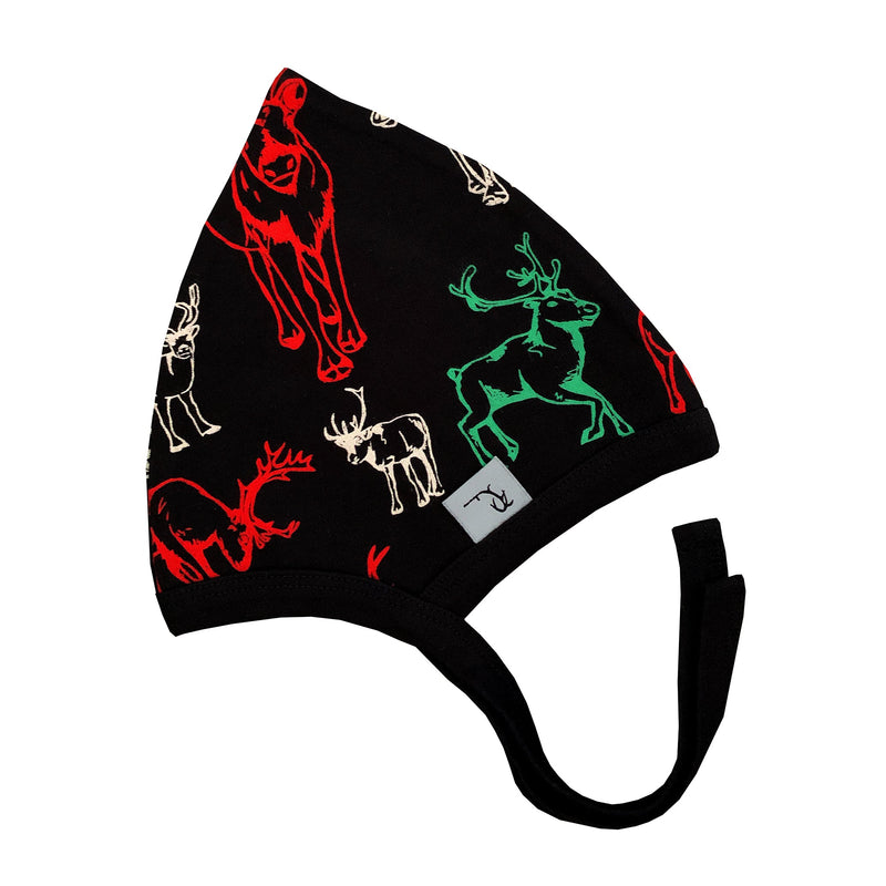 Hat For Baby, Organic Cotton with reindeer Print Fauna Kids