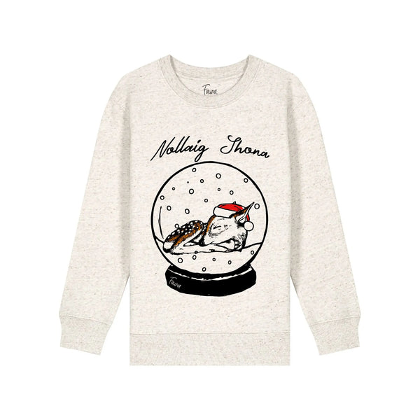 Kids Christmas Sweatshirt | Snow Globe Fauna Kids