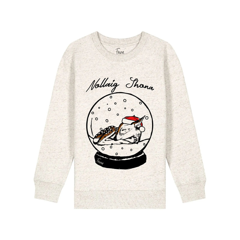 Kids Christmas Sweatshirt | Snow Globe Fauna Kids