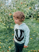 Kids Organic Cotton Hoodie | Badger Aloe Green Fauna Kids