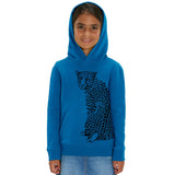 Kids Organic Cotton Hoodie | Leopard Blue Fauna Kids