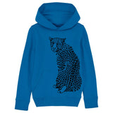 Kids Organic Cotton Hoodie | Leopard Blue Fauna Kids