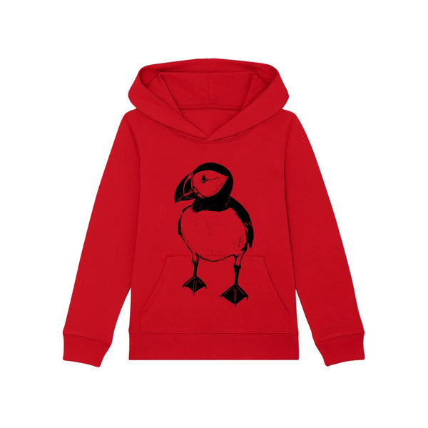 Kids Organic Cotton Hoodie | Puffin Red no Fauna Kids