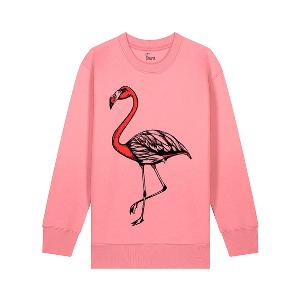 Kids Sweatshirt | Pink Flamingo - Fauna Kids