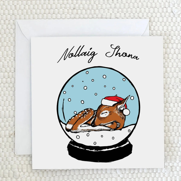 'Nollaig Shona' Fawn Greeting Card Fauna Kids