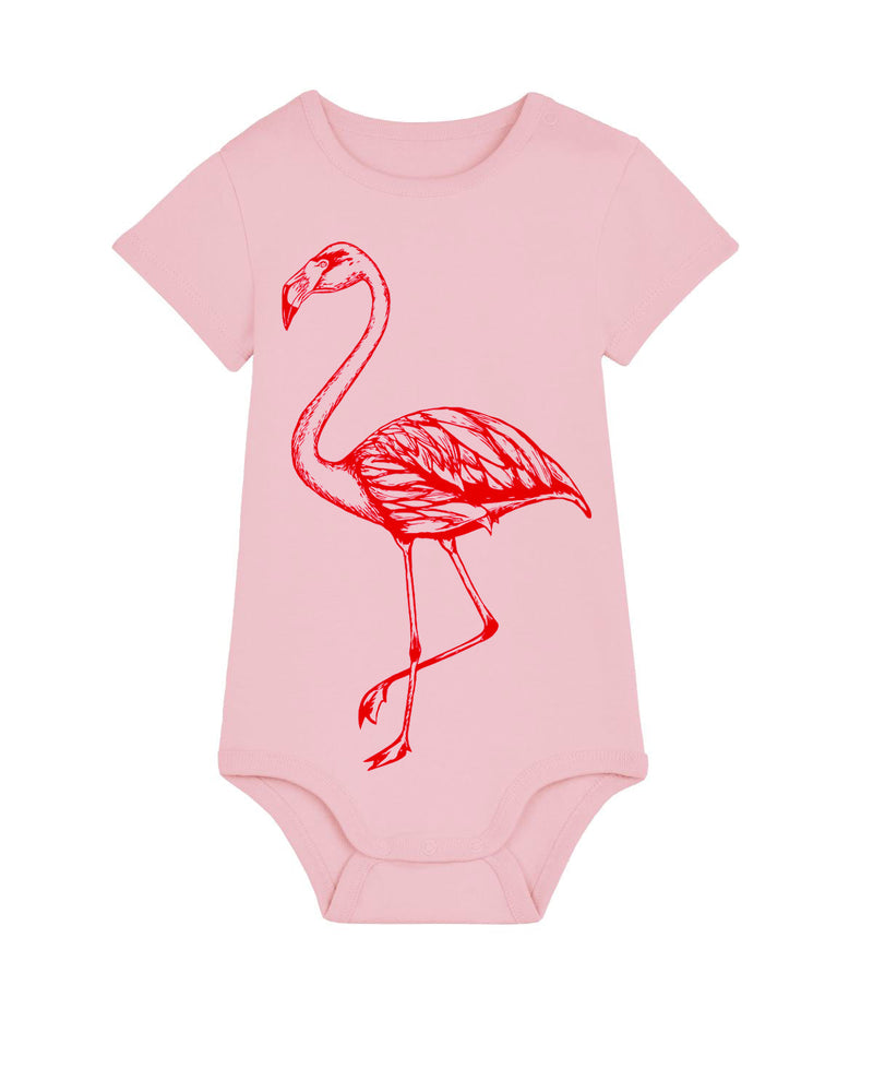 Organic Cotton Baby Bodysuits Trio | Flamingo, Seahorse & Red Panda Fauna Kids