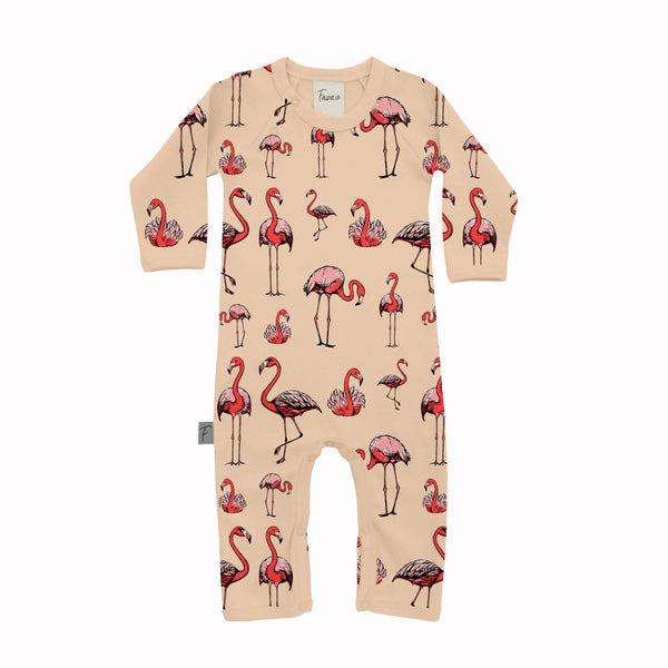 Organic Cotton Babygrow | Romper | Flamingo Fauna Kids