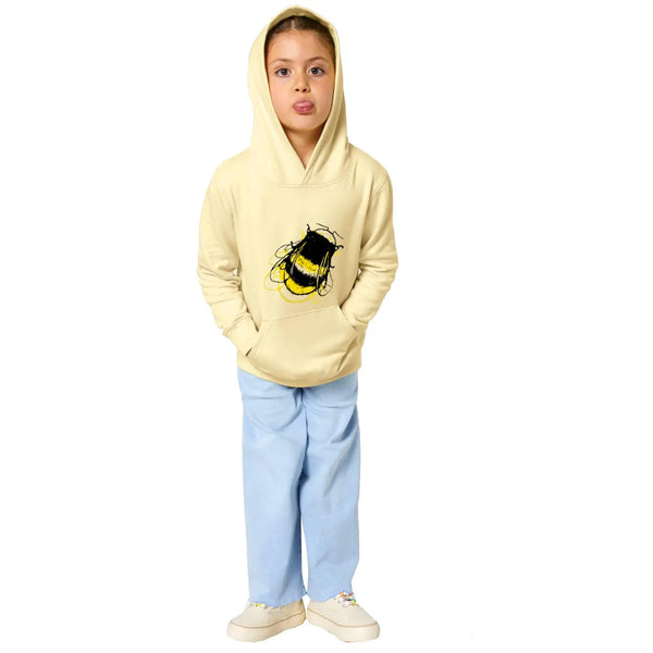 Organic Cotton Kids Hoodie | Bee on butter - Fauna Kids