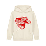 Organic Cotton Kids Hoodie | Snake on Oatmeal Fauna Kids