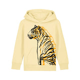 Organic Cotton Kids Hoodie | Tiger Yellow Fauna Kids