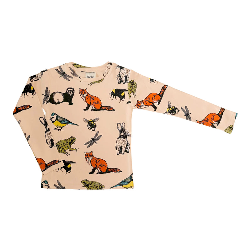 Organic Cotton Kids Long Sleeved Top | Rabbit & Friends Fauna Kids