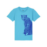 Organic Cotton Kids T-Shirt | Blue Leopard Fauna Kids
