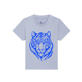 Organic Cotton Kids T-Shirt | Blue Tiger Fauna Kids