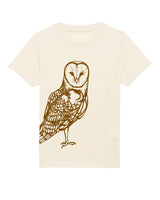 Organic Cotton Kids T-Shirt | Natural Owl Fauna Kids