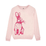 Organic Cotton Sweatshirt | Pink Heather Rabbit Fauna