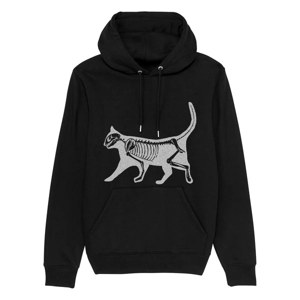 Organic Cotton Unisex Hoodie | Halloween Cat on Black Fauna Kids