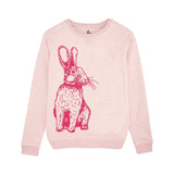 Organic Cotton Unisex Sweatshirt | Pink Heather Rabbit Fauna