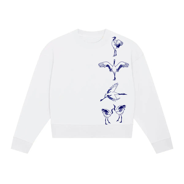 Organic Cotton Women's Cropped Sweatshirt | Crane Fauna Kids