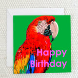 Parrot Birthday Card Fauna Kids