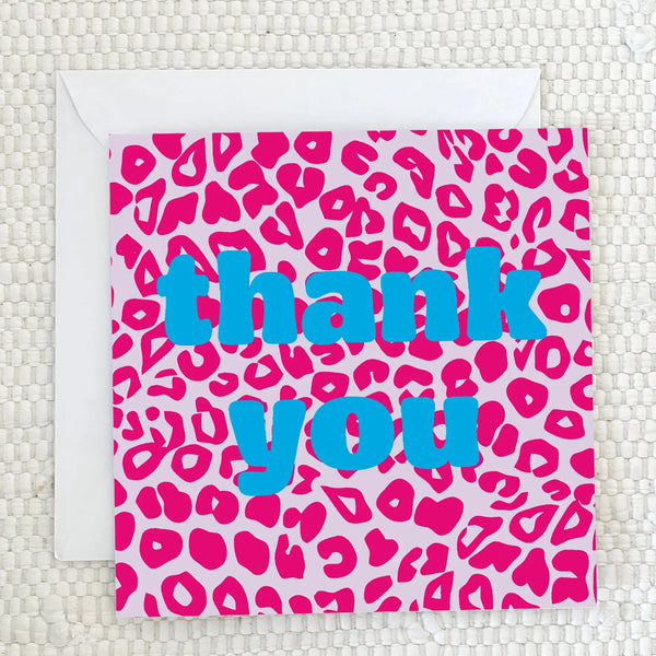'Thank You' Greeting Card | Pink Fauna Kids