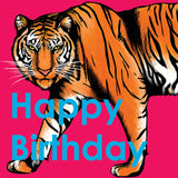 Tiger Birthday Card Fauna Kids