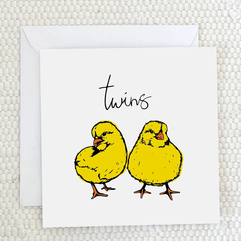 'Twins' Greeting Card Fauna Kids