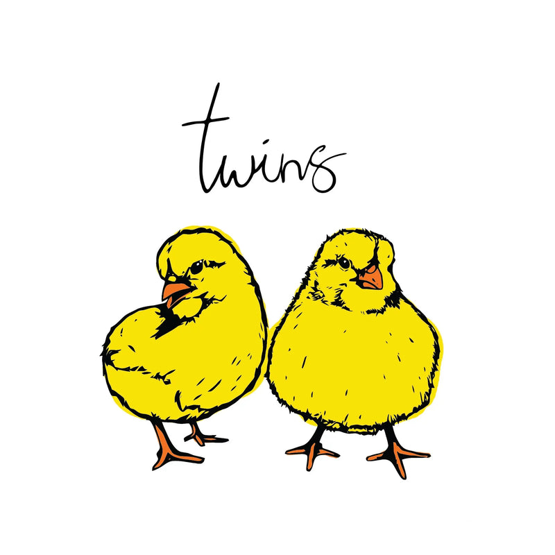 'Twins' Greeting Card Fauna Kids