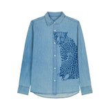 Women's Denim Shirt | Leopard Print - fauna.ie