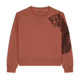 Women's Graphic Sweatshirt | Leopard on Bronze Fauna