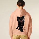 Women's Hoodie | Panther on Peach | Fauna Fauna