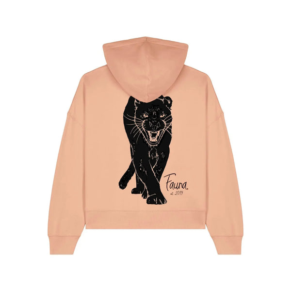 Women's Hoodie | Panther on Peach | Fauna Fauna Kids