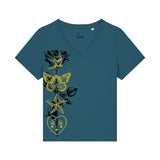 Women's v-neck t-shirt | tattoo on Stargazer Fauna Kids