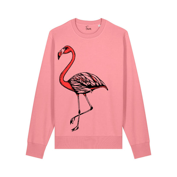 Womens Graphic Sweatshirt | Flamingo Pink Fauna