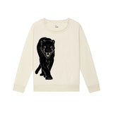 Womens Sweatshirt with Wide Neck | Panther Natural